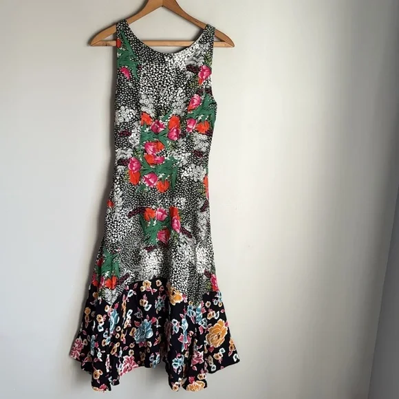 Anthropologie Maeve Violette Floral Midi Dress - Picture 3 of 14
